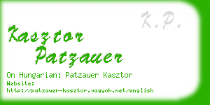 kasztor patzauer business card